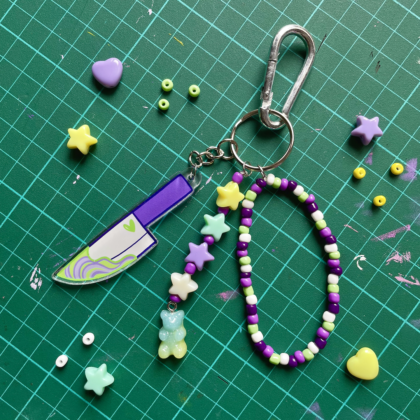 Keychain Bloody Knife Charms